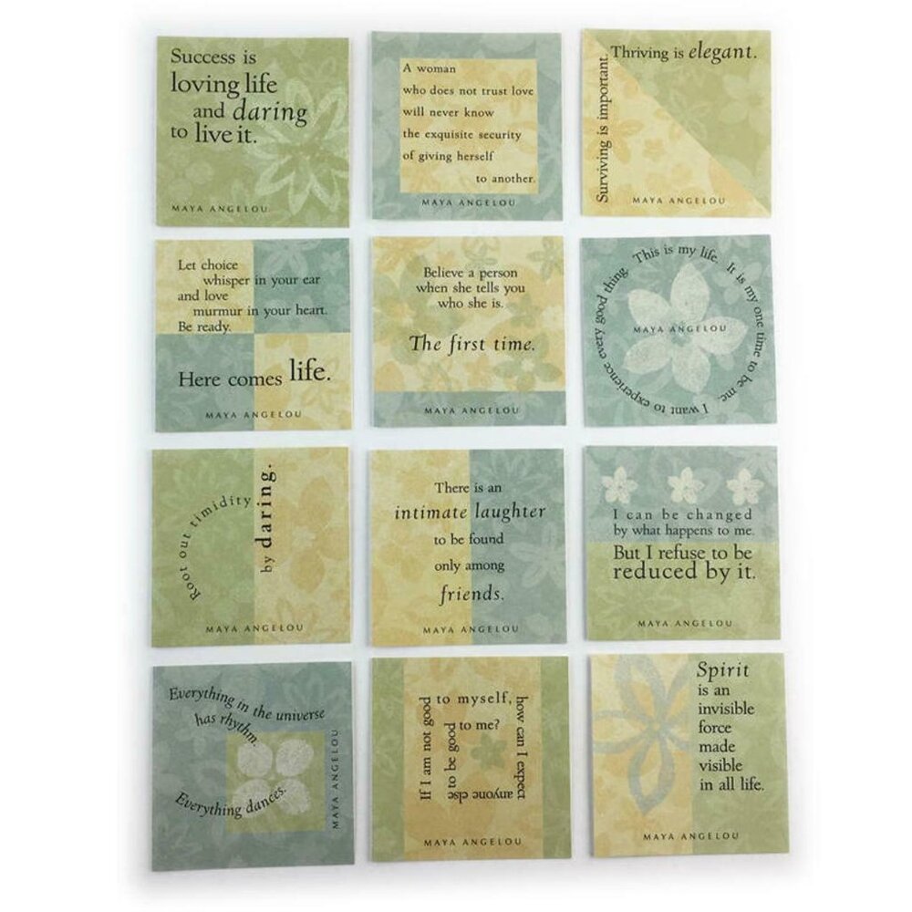Maya Angelo Quote Cards Junk Journaling Supplies Scrapbook Ephemera Pack 12 mq